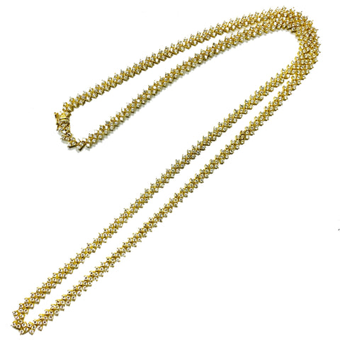 CZ Diamond Extra Long Chain Necklace