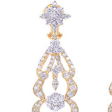 18kt Chandelier Diamond Dangling Earrings