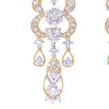 18kt Chandelier Diamond Dangling Earrings