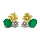 NEW PRODUCT : CITRIN AND EMERALD COLOR PERSONALIZED EARRINGS